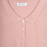 Maglia Polo Donna Senza Maniche Viscosa Rosa Blanca - Rifò Lab Moda circolare made in Italy