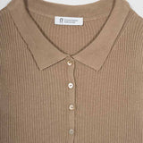 Maglia Polo Donna Senza Maniche Viscosa Blanca - Rifò Lab Moda circolare made in Italy