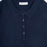 Maglia Polo Donna Senza Maniche Viscosa Blanca - Rifò Lab Moda circolare made in Italy