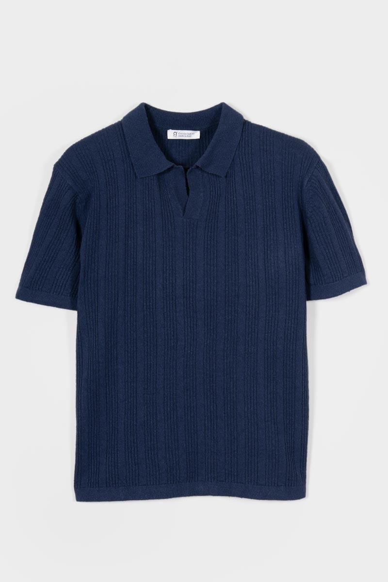 Polo Maniche Corte Uomo Seta Rigenerata Damiano