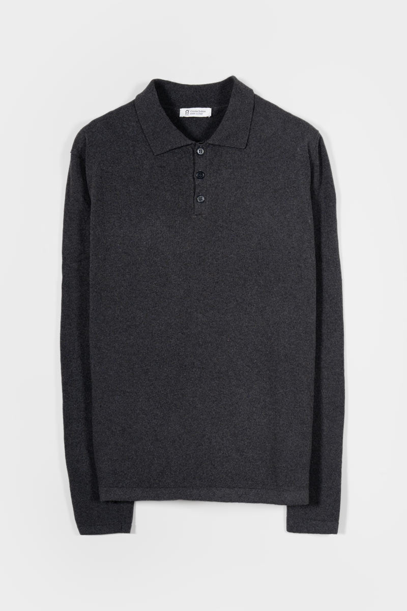 Polo Maniche Lunghe Uomo Cotone Rigenerato Antonio - Rifò Lab Moda circolare made in Italy