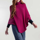 Rosa Ciclamino | Poncho Donna Cashmere Rigenerato Elisabetta