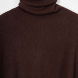 Poncho Donna Cashmere Rigenerato Elisabetta Marrone - Rifò Lab Moda circolare made in Italy