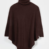 Poncho Donna Cashmere Rigenerato Elisabetta Marrone - Rifò Lab Moda circolare made in Italy