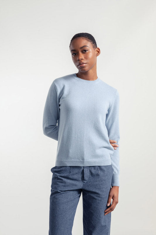 Azzurro Nuvola | Maglia Donna Light Cashmere Rigenerato Veronica