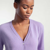 Viola Glicine | Cardigan Donna Light Cashmere Rigenerato Letizia