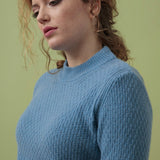 Azzurro Ortensia | Maglia cashmere rigenerato