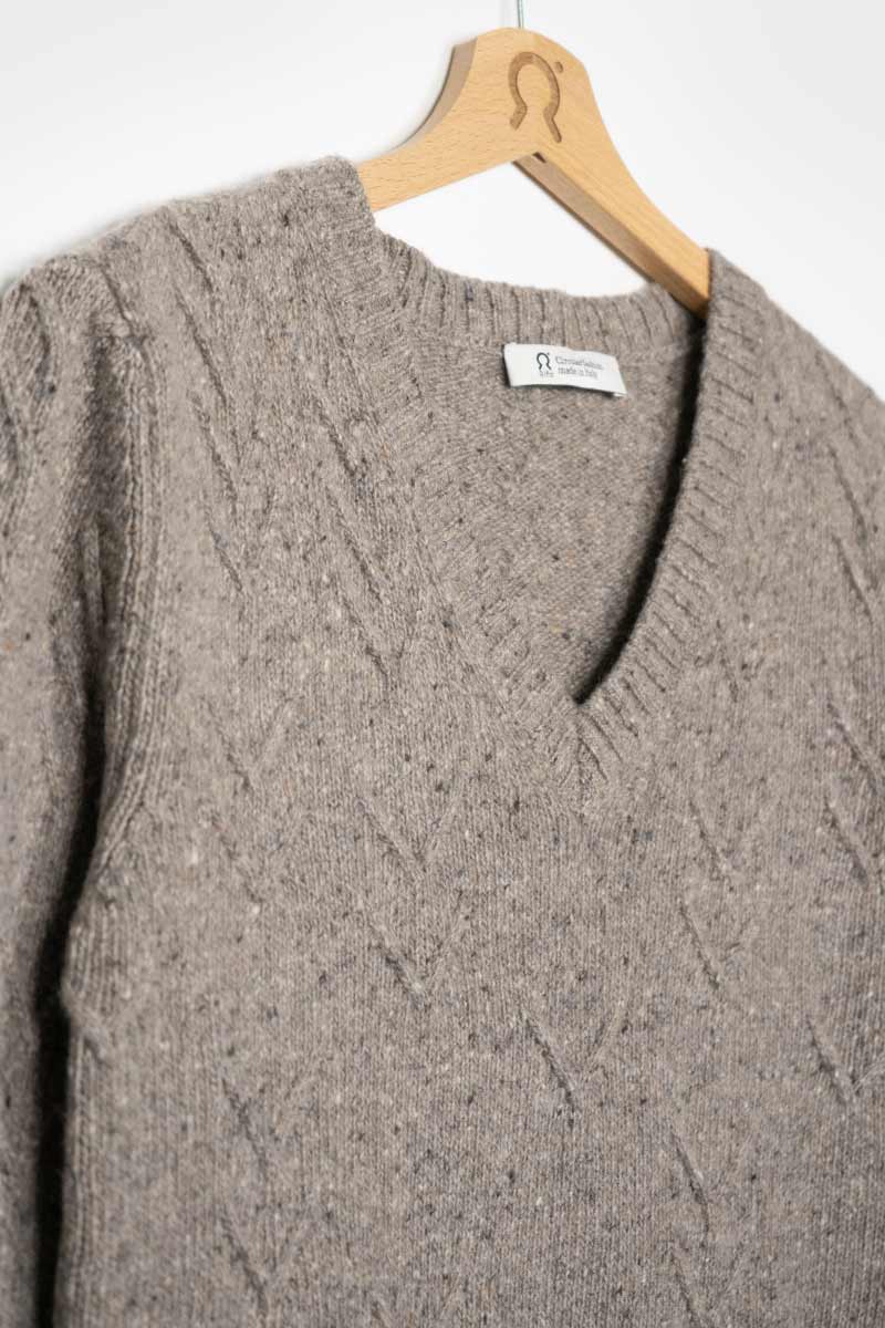 Greige Nebbia | Maglia Donna Cashmere Rigenerato Eliana