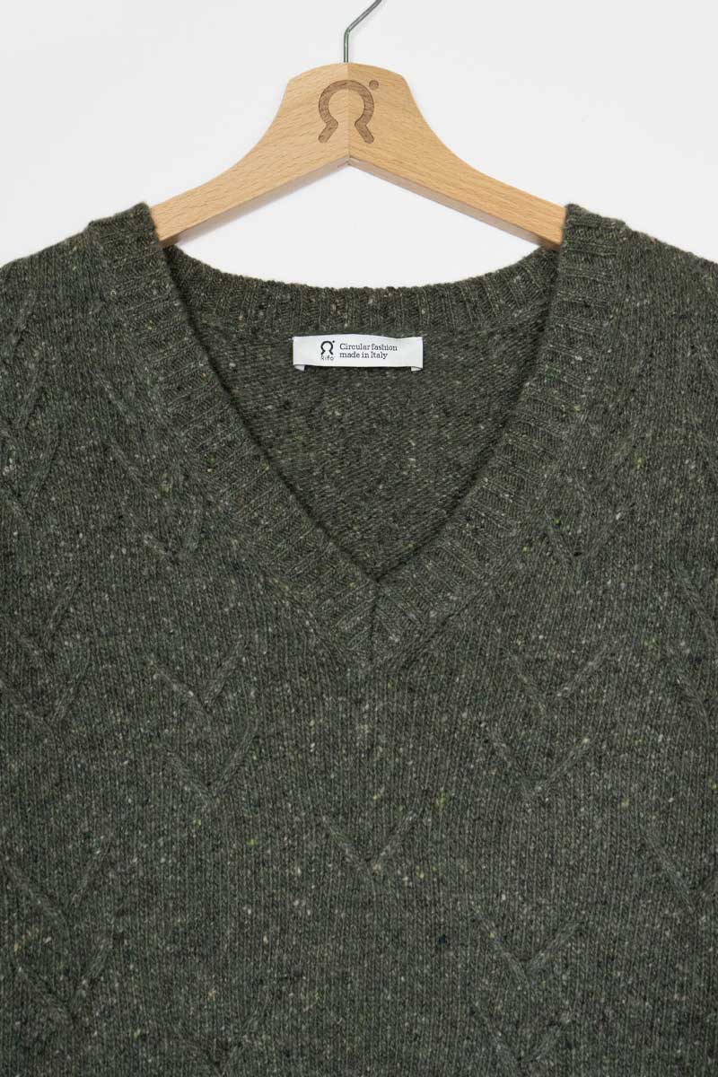 Verde Abete | Maglia Donna Cashmere Rigenerato Eliana