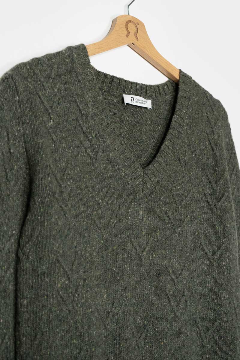 Verde Abete | Maglia Donna Cashmere Rigenerato Eliana