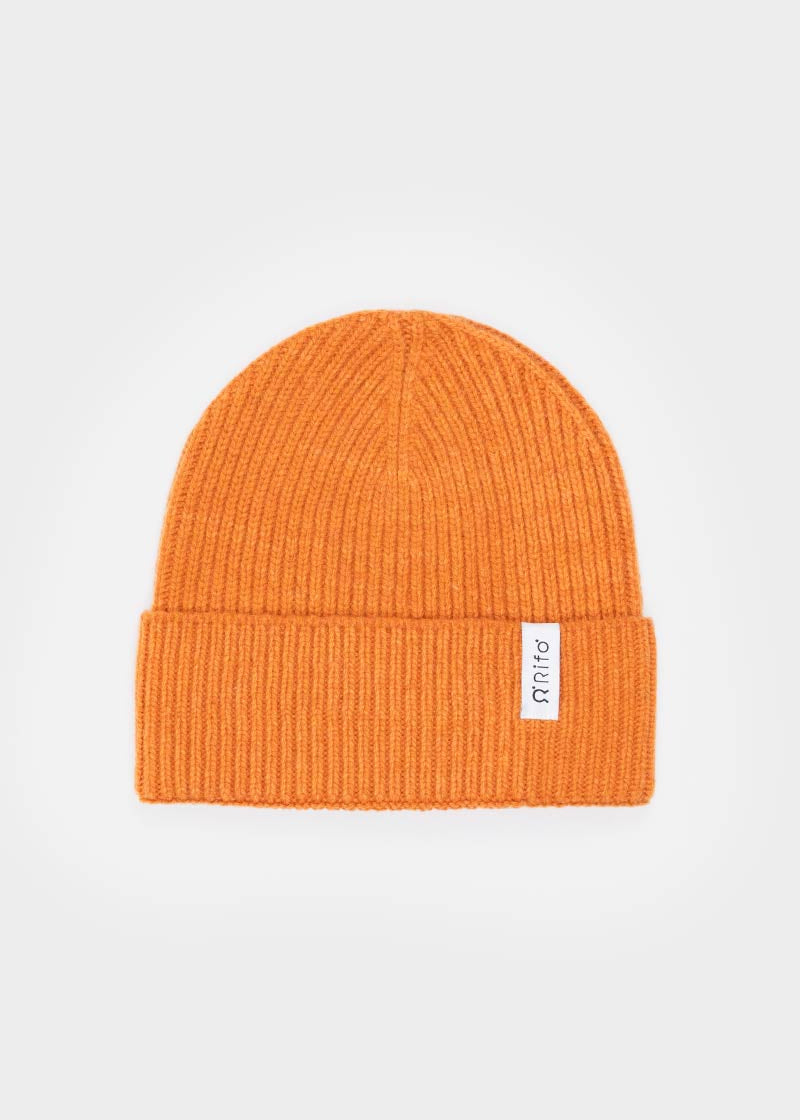 Arancio Becco D'oca | Cappello cashmere rigenerato