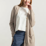 Beige Sabbia | Cardigan Donna Cashmere Rigenerato Claudia