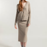 Beige Sabbia | Cardigan Donna Cashmere Rigenerato Fiorenza