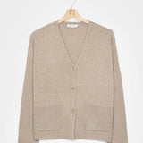 Beige Sabbia | Cardigan Donna Cashmere Rigenerato Fiorenza