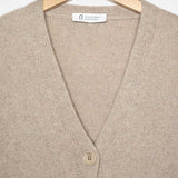 Beige Sabbia | Cardigan Donna Cashmere Rigenerato Fiorenza