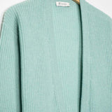 Verde Menta | Cardigan corto cashmere rigenerato