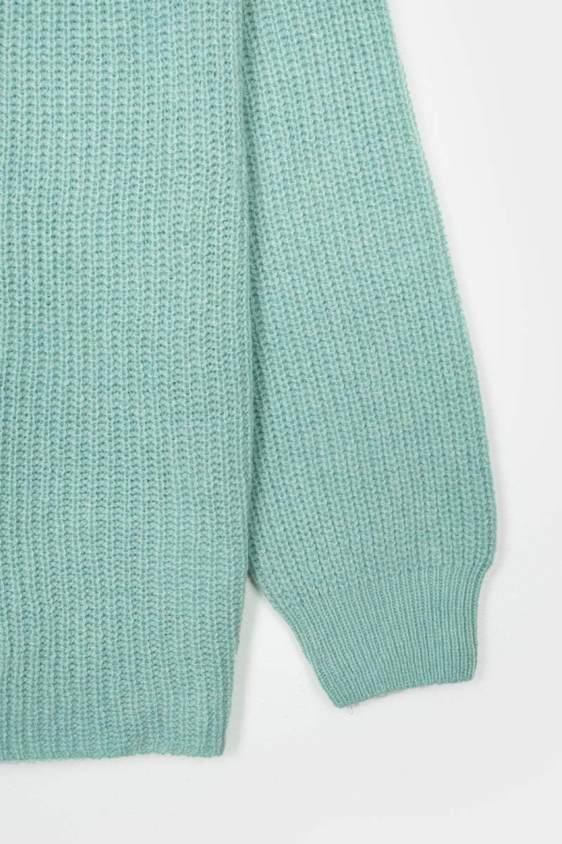 Verde Menta | Cardigan corto cashmere rigenerato