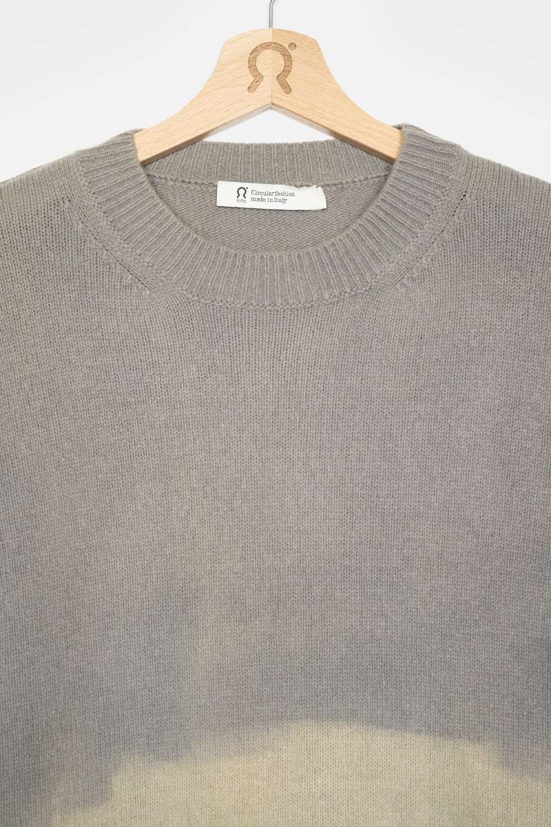 Grigio-Verde | Maglia Uomo Cashmere Rigenerato Folco