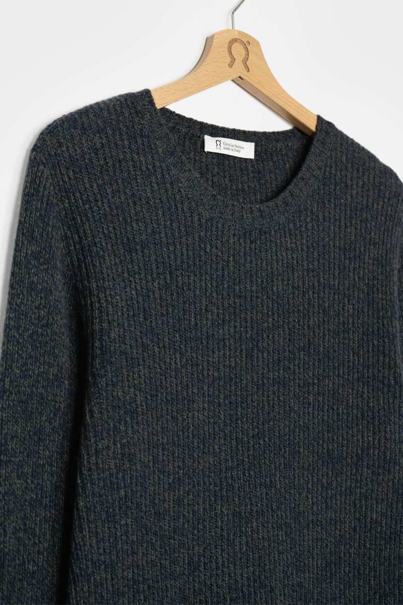 Mouline Verde Mirto | Maglia Uomo Cashmere Rigenerato Carlo