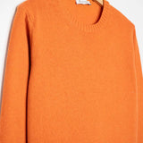 Arancio Becco D'oca | Maglione Uomo paricollo cashmere rigenerato