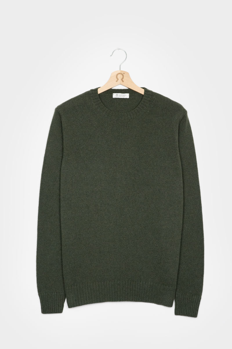 Verde Foresta | Maglia Uomo Cashmere Rigenerato Romeo