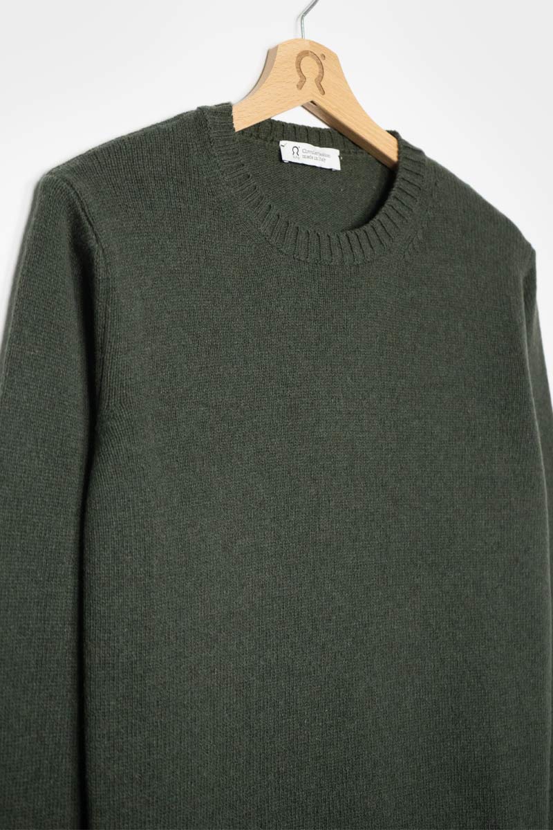 Verde Foresta | Maglia Uomo Cashmere Rigenerato Romeo