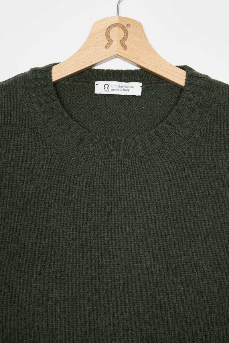 Verde Foresta | Maglia Uomo Cashmere Rigenerato Romeo