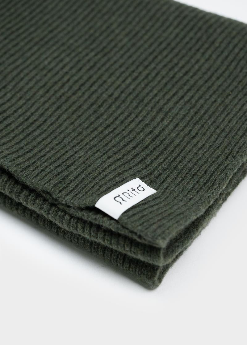 Verde Foresta | Sciarpa Costine cashmere rigenerato Federico