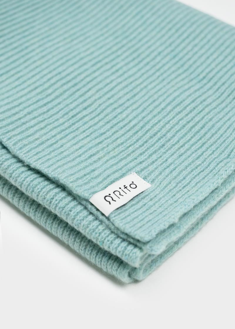 Verde Menta | Sciarpa Costine cashmere rigenerato Federico