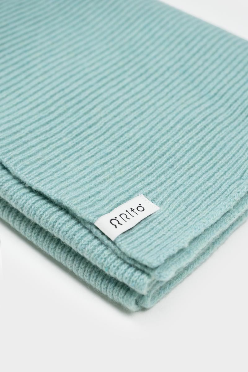 Verde Menta | Sciarpa Costine cashmere rigenerato Federico