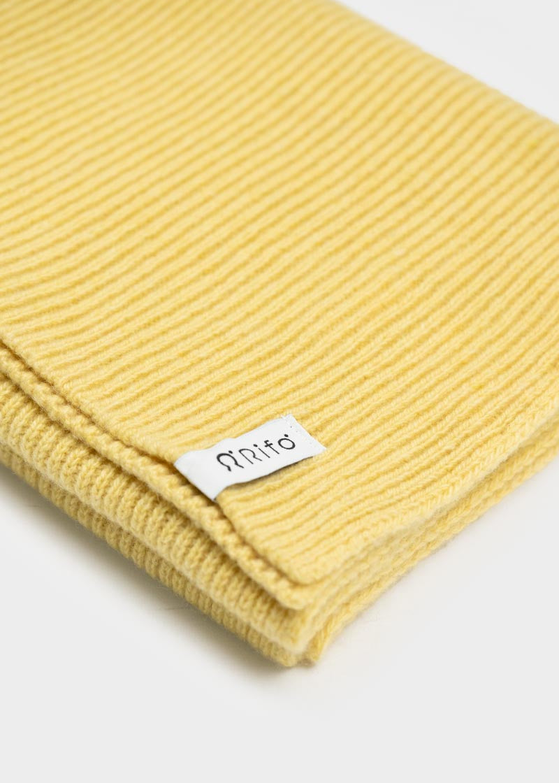 Giallo Cedro | Sciarpa Costine cashmere rigenerato Federico