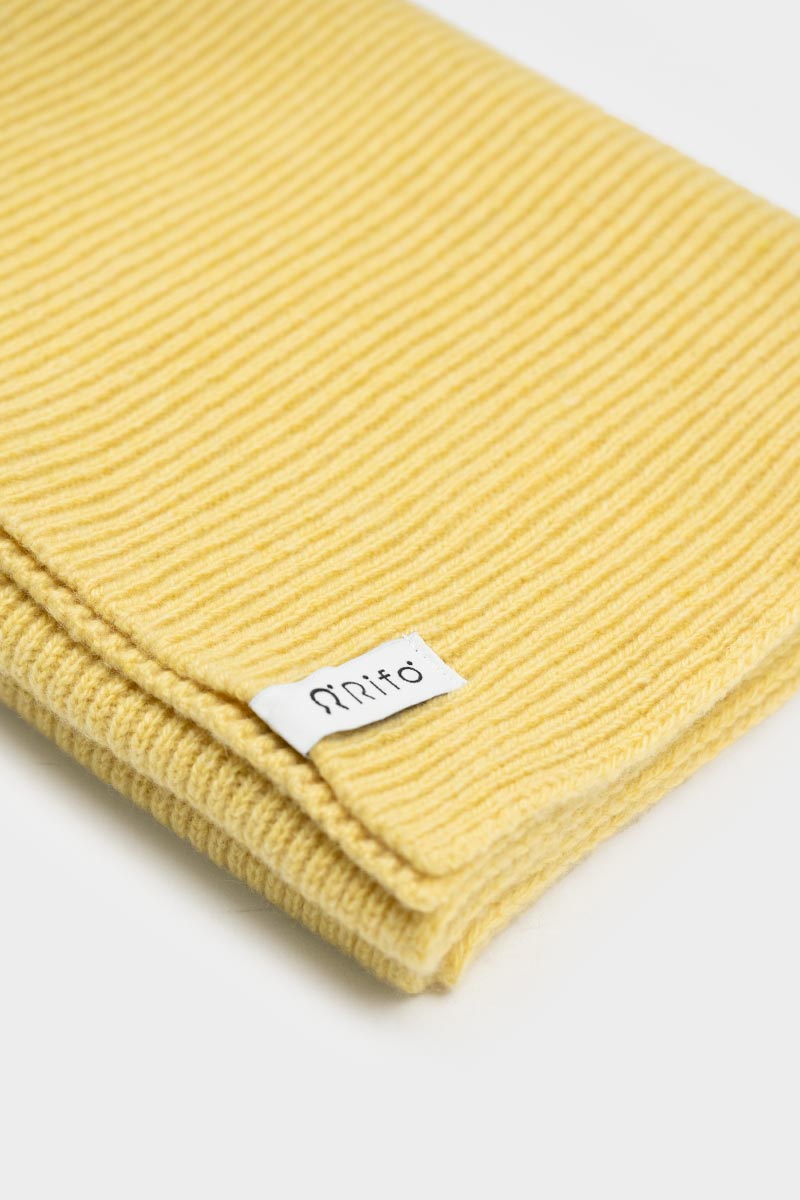 Giallo Cedro | Sciarpa Costine cashmere rigenerato Federico