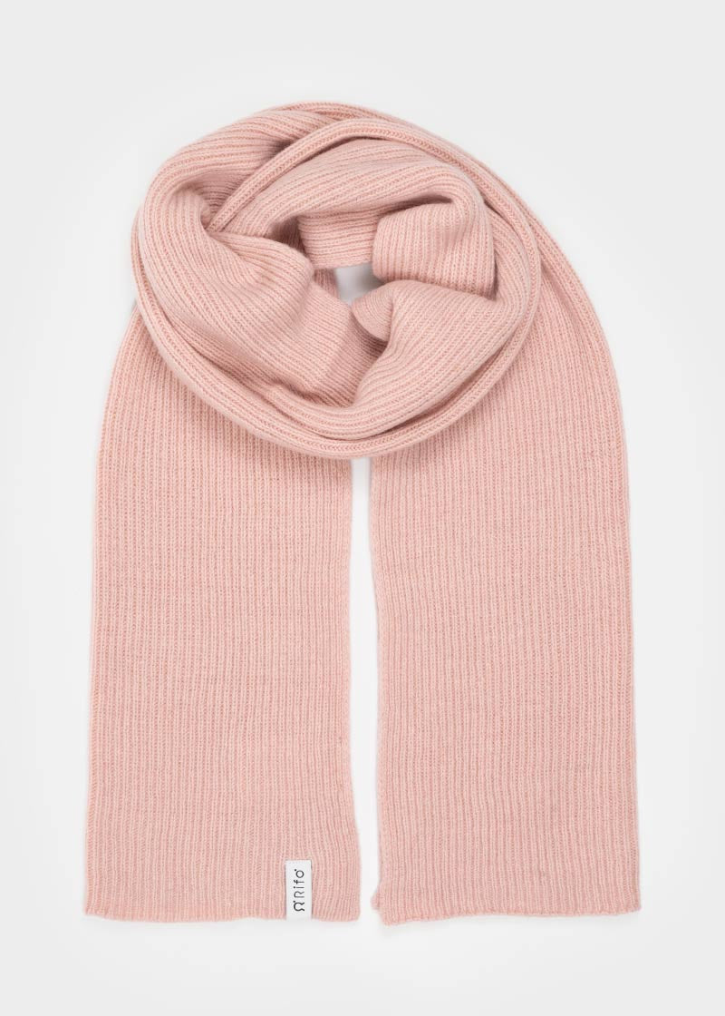 Rosa Quarzo | Sciarpa Costine cashmere rigenerato Federico