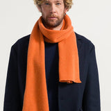 Arancio Becco d'Oca | Sciarpa Costine cashmere rigenerato Federico