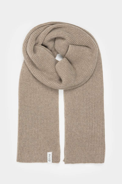 Sciarpa Uomo Donna Rotfuchs In Puro Cotone, Aspetto Rugoso, Colore Marrone Beige, 200x30 Cm, Made In Germany - 4