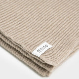 Beige Sabbia | Sciarpa Costine cashmere rigenerato Federico