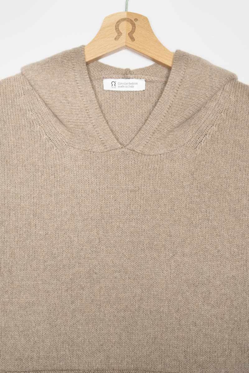 Beige Sabbia | Felpa Donna Cashmere Rigenerato Fiona