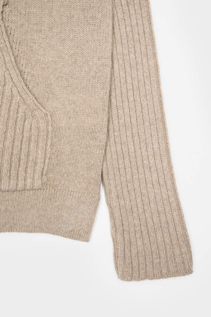 Beige Sabbia | Felpa Donna Cashmere Rigenerato Fiona