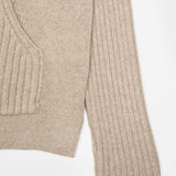 Beige Sabbia | Felpa Donna Cashmere Rigenerato Fiona