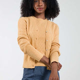 Arancio Papaya | Cardigan Donna Cotone Rigenerato