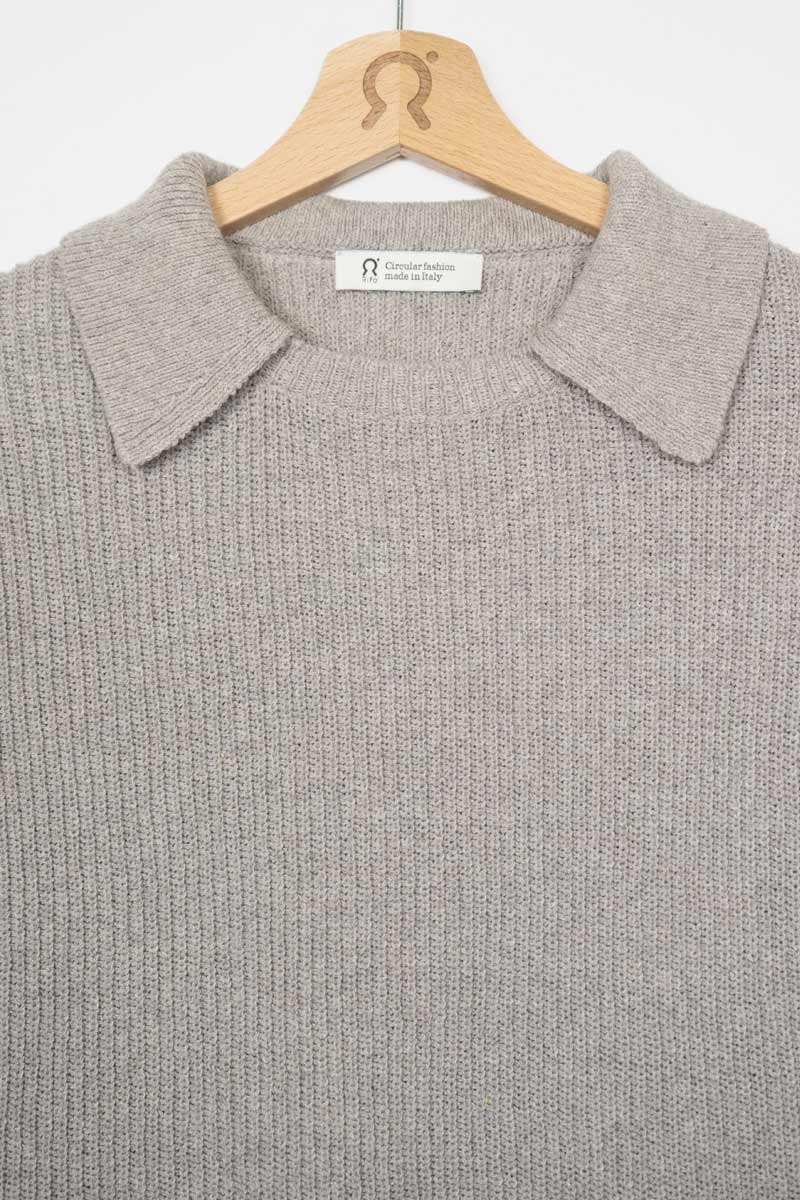 Grigio Ghiaccio | Maglia Donna Cotone Rigenerato Olivia