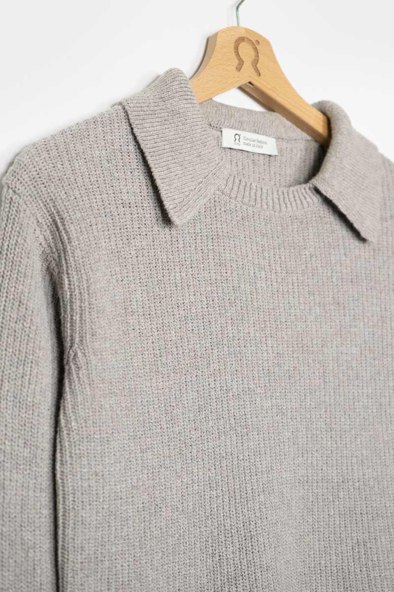 Grigio Ghiaccio | Maglia Donna Cotone Rigenerato Olivia