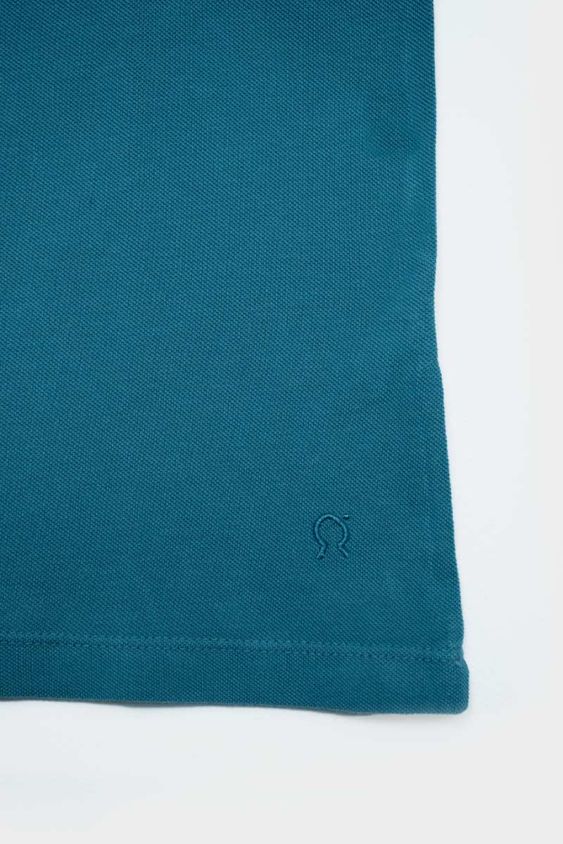 Verde Pavone | Vestito Polo Donna Cotone Rigenerato