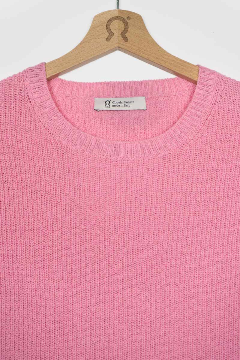 Rosa Ciliegio | Maglia Donna Cotone Rigenerato Olga