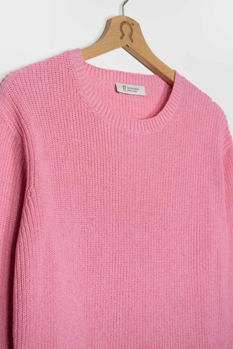 Rosa Ciliegio | Maglia Donna Cotone Rigenerato Olga