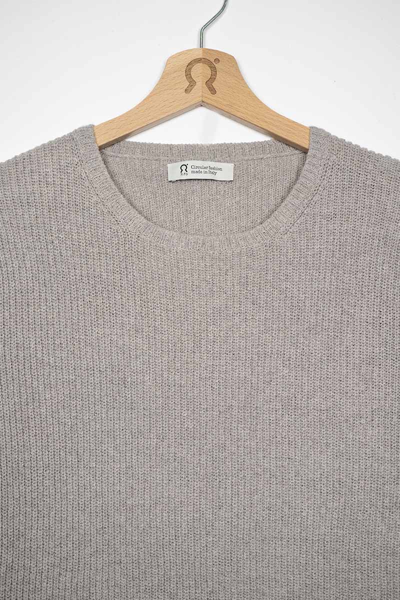 Grigio Ghiaccio | Maglia Donna Cotone Rigenerato Olga