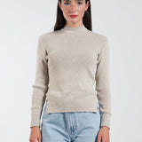 Beige Avena | Maglia Donna Cotone Rigenerato Audrey