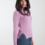 Recycled-cotton-turtleneck-Audrey-pink-6_1d91dd17-4f2e-4553-ac6d-3cc372fa3c53 - Rifò Lab Moda Circolare Made in Italy