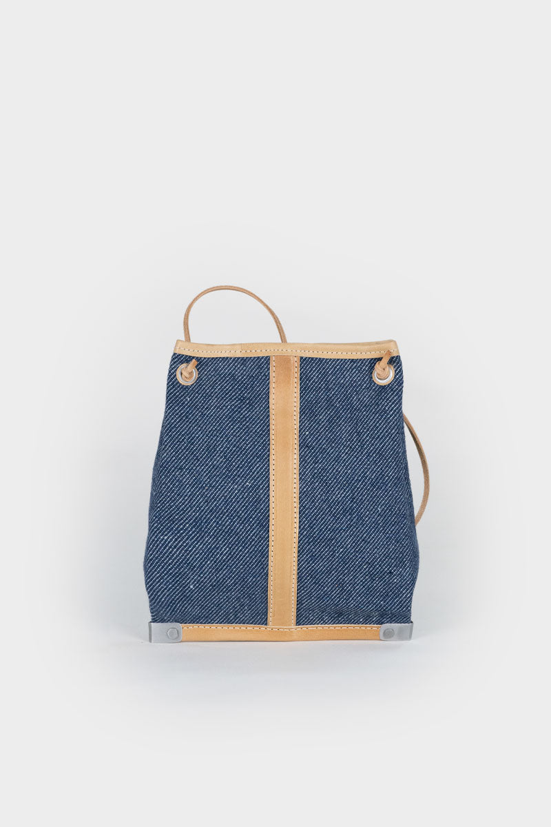 Denim/Naturale | Mini bag sostenibile Tommaso Cecchi de Rossi x Rifò