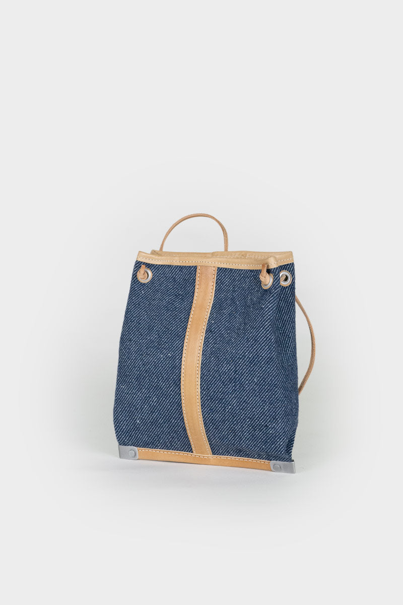 Denim/Naturale | Mini bag sostenibile Tommaso Cecchi de Rossi x Rifò